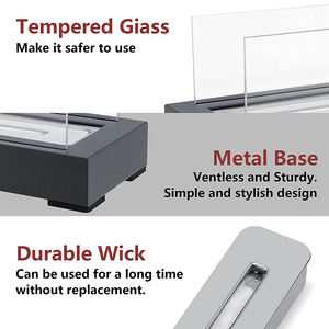 Mini cheminée moderne de table à l'éthanol pour la décoration extérieure du salon autoportante en métal - Product Image 5