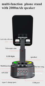 Điện thoại đứng với loa bluetooth 360 ° xoay thiên thần có thể điều chỉnh điện thoại di động chủ với HD âm thanh stereo - Product Image 5