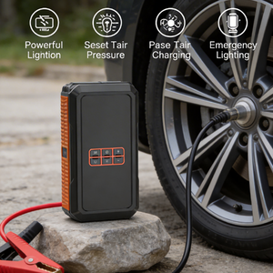 Démarreur <span class=keywords><strong>de</strong></span> <span class=keywords><strong>voiture</strong></span> avec compresseur d'air, 2000A <span class=keywords><strong>de</strong></span> pointe, batterie externe 8000mAh, gonfleur rapide <span class=keywords><strong>de</strong></span> pneus pour véhicules 12V - Product Image 5