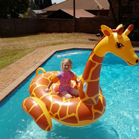 Jouet gonflable amusant en forme de girafe pour la plage, la piscine, les fêtes, en PVC, 190x150x160cm, certifié CE