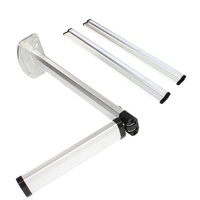 Gyesheyrv-pied de Table pliable, pour remorque de camping-car, en alliage d'aluminium, argent, haute qualité