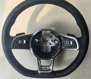 <span class=keywords><strong>Volante</strong></span> de Fibra de Carbono Forjado LED Personalizado para Volkswagen vw Serie GTI/Serie Golf 7R <span class=keywords><strong>Mk7</strong></span> <span class=keywords><strong>Mk7</strong></span>.5 <span class=keywords><strong>GLI</strong></span> con Botón de Arranque R8 - Product Image 1