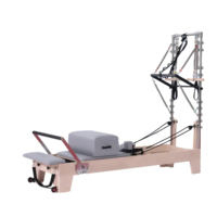 Reformer de Pilates portable YA ZU en aluminium avec roues, équipement de yoga léger pour les entraîneurs personnels et les studios de Pilates mobiles