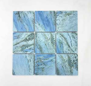 Bán buôn sứ hồ bơi Gạch Mosaic Cyan đá cẩm thạch màu xanh đá tự nhiên nhìn chống trượt hồ bơi gạch - Product Image 3