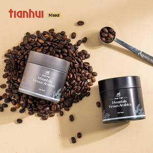 Tianhui <strong>Simple</strong> Small Metal Cans Round Airtight Coffee Beans Tin Cans Spice Powder Canister Food Grade - Product Image 5
