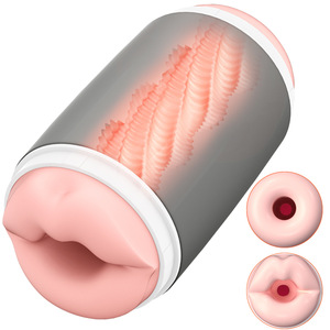 <span class=keywords><strong>Masturbateur</strong></span> masculin double tête pour sexe oral et anal, avec moule inversé à pression, pour adultes - Product Image 5