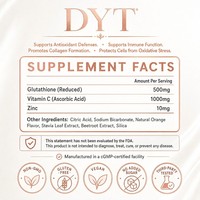 Tabletas Efervescentes de Glutatión 500mg, Vitamina C 1000mg y Zinc, Antioxidante, Refuerzo Inmunológico, Sin Azúcar, Vegano, Marca Privada