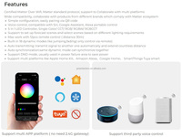 Contrôleur LED intelligent SM5 5 en 1 WiFi 2.4G avec synchronisation d'application et commande vocale pour éclairages DC12-24V monochromes, CCT, RGB, RGBW, RGBCCT