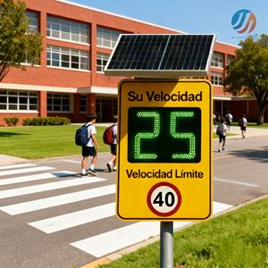 Segnale Stradale <span class=keywords><strong>Radar</strong></span> Multilingue con Display LED Solare per Rilevamento Velocità e Avviso di Rallentamento, 23 Anni di Esperienza - Product Image 4