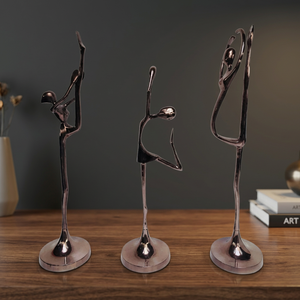Modern Aluminium <b>Figurative</b> Sculptures Set 2 Handmade Eco-Friendly Durable Artistic Tabletop Decor for Living Room Home - Product Image 3