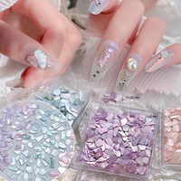 Fantaisie Rose Naturel Coquillage Tranches Aurora Bleu Coquille Irrégulière Petit Gravier Conception Nail Flakes Déco