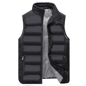 Chaleco acolchado para hombre, abrigo informal con cremallera y cuello alto, ropa de abrigo gruesa, chalecos sin mangas para hombre - Product Image 1