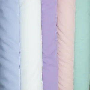 Pilihan multiwarna kain sifon poliester Organza dengan sedikit kaku dan tekstur transparan cocok untuk membuat rok