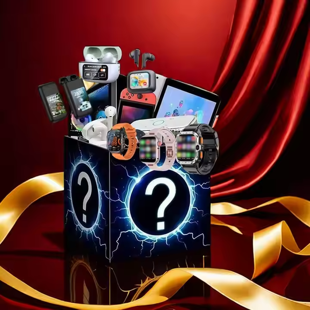 2025 New Fashion Advanced Digital Mystery Box 100% Win Random Novelty 3C Electronics Gifts with 5 High-End Brand Products