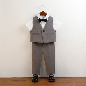 Nouveau Style britannique garçons costumes Blazers pour automne ensemble de gilets pour enfants pour accueillir la première année de bébé de performance de récitation - Product Image 4