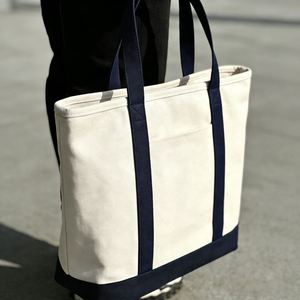 Custom Logo Medium Cotton <b>Canvas</b> Tote <b>Bag</b> with Rope Handled Shoulder Strap for Supermarket & Grocery Shopping Promotion - Product Image 2