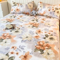 Vente en gros de drap de lit imprimé en tissu polyester 100% tissu imprimé à la brosse tissu imprimé dispersé