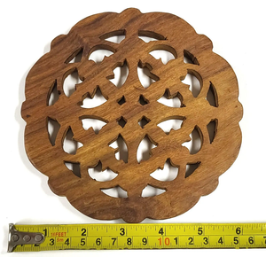 Meilleure vente support de sous-verre en bois de Sesham fabriqué à la main support de plante décorative adapté au bureau de salon de l'Inde - Product Image 3