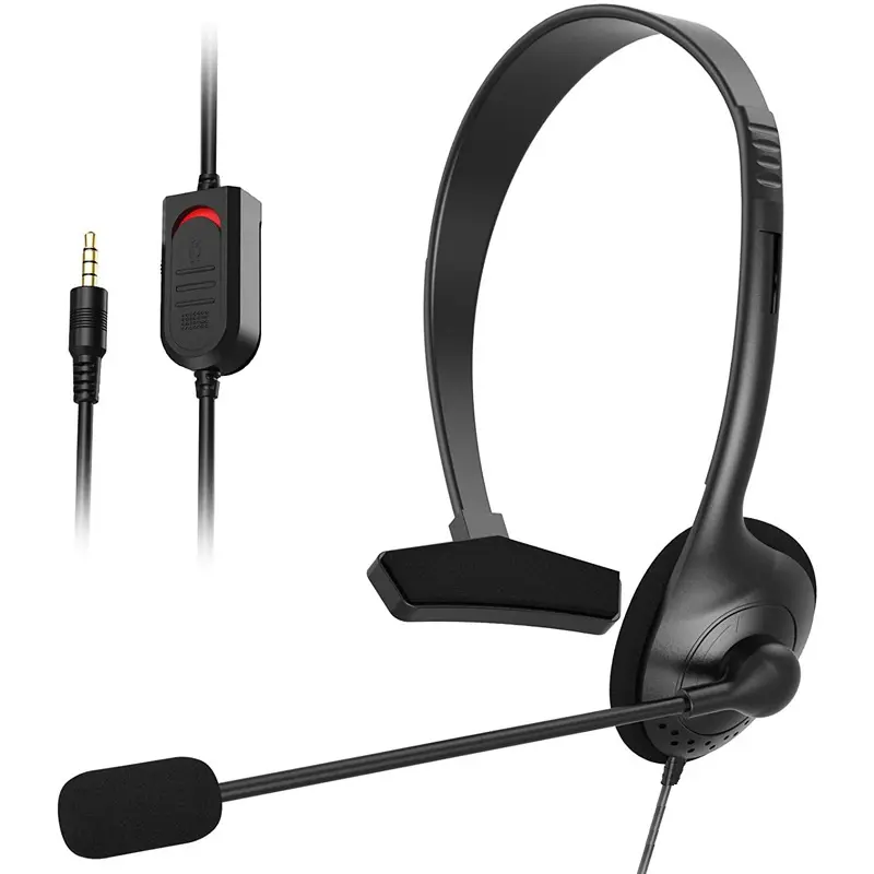 Wholesale Call Center Office Business Coach Mono Headset Wired One Ear Headset con Jack da 3.5mm