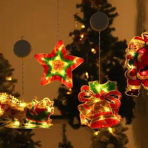 2025 noël LED ventouse lumières atmosphère festive fenêtre suspendue lumières décoratives intérieur modélisé lumières décoratives - Product Image 1