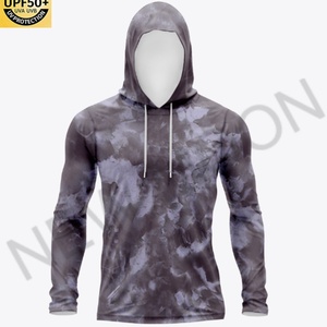 Custom Sublimated High Performance Hooded Long Sleeve Fishing Jersey UPF 50 Sun Protection Fishing Hoodie - Product Image 4