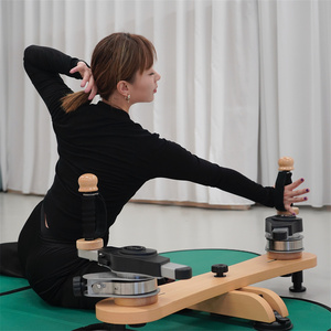 Jaalee Wooden Spinal Trainer Sliding Track Spiral Motion Fitness <b>Machine</b> for Yoga & <b>Home</b> Use CRC 18-year Factory Direct Jaalee G - Product Image 1