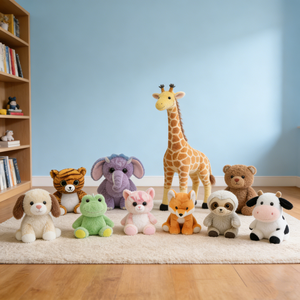 Ensemble de peluches d'animaux de la jungle personnalisées, assortiment de peluches de safari, lot de peluches d'animaux du zoo - Product Image 2