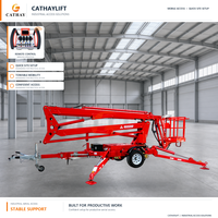 Vente chaude Mini Électrique Cross Country Camion Monté Tout Terrain Homme Ascenseur Boom Chenilles Articulé Boom Lift