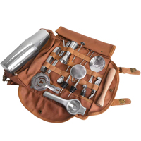 Kit de Barman Professionnel 22 pièces : Shaker Boston 800ml+550ml, Outils, Pierres et Sac |   Ensemble de mixologie professionnel |   Kit de barman