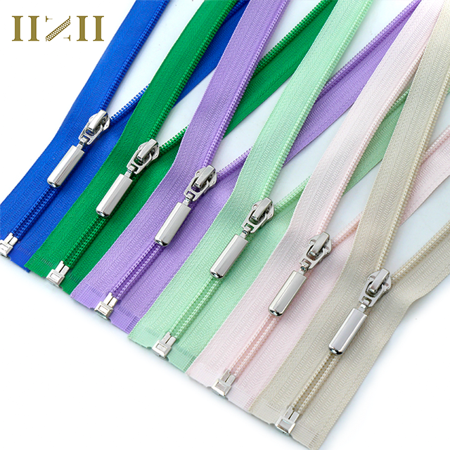 Wholesale Metal Zipper Y Teeth Silver Zipper Open Close Tail New Nylon Leather Jacket Clothing Zipper