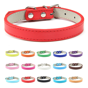 Collier de chien en cuir personnalisé collier et laisse de chien de luxe en cuir végétalien colliers pour petits grands chiens - Product Image 1