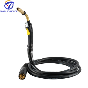 Profesional BND 350 Series Euro Quick Connect MIG Soplete de soldadura Mango curvo Pistola refrigerada por aire 10/12/15 pies - Product Image 1