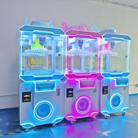 Machine d'arcade à monnayeur 40 clips avec éclairage LED intégral, multiples modes de paiement, pour centre commercial, en métal, version anglaise