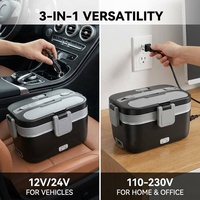 Boîte à lunch électrique en acier inoxydable 304 à double couche, chauffage rapide 100W, 2,8L, anti-fuite avec sac isotherme – Vente en gros