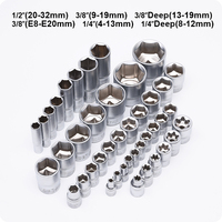 Kit d'outils à main professionnels HARDEN 133 pièces, jeu de clés à douilles pour réparation automobile 1/2" 3/8" & 1/4"