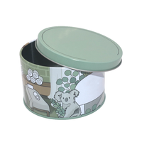 Boîte en métal ronde de qualité alimentaire avec logo personnalisé, boîte en étain personnalisée, boîte à bonbons, boîte à gâteaux, boîte à biscuits, emballage en étain pour la pâtisserie