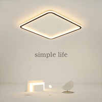 Lámpara de araña Led moderna, iluminación Simple para sala de estar, dormitorio, estudio, lámparas de interior blancas y negras, accesorios de AC90-260V regulable