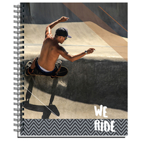 Chili Papeterie A4 University College Spiral Notebook 7mm carré We Ride