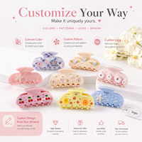 Newyeah Vente en gros de pinces à cheveux en acétate de cellulose personnalisées, décorées, mignonnes, à motifs de fruits et de fleurs, accessoires pour cheveux pour femmes