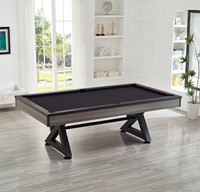 Mesa de Billar Estilo Americano de Tamaño Estándar, Lana Pura, Madera de Roble, Personalizable, Forma de Z, Uso Doméstico en Interiores, Mesa de Billar de Grado Comercial