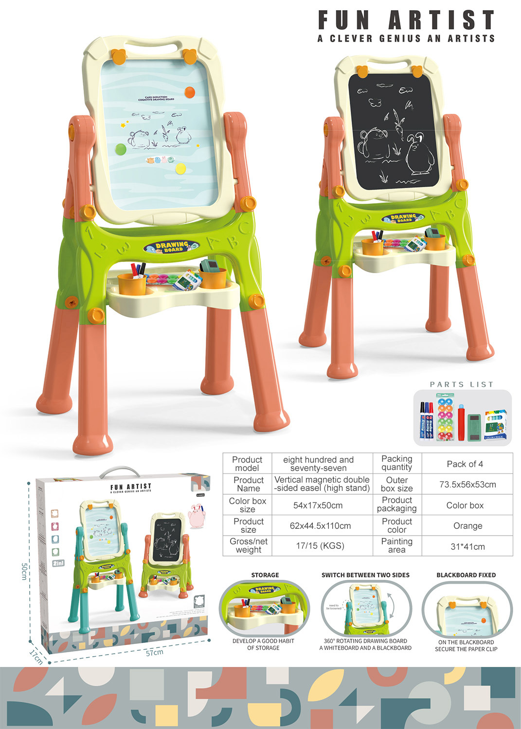 877-Naranja-Pata de mesa alta