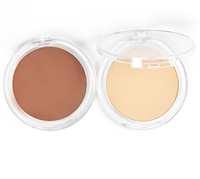 Poudre compacte longue tenue résistante à l'eau et à la transpiration avec logo personnalisé, 12 teintes, contrôle du sébum, poudre pour le visage
