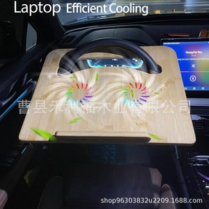 Wooden Car Steering Wheel Table 46.48x36.32cm Laptop Holder <b>Tablet</b> <b>Stand</b> Minimalist Style Tray - Product Image 3