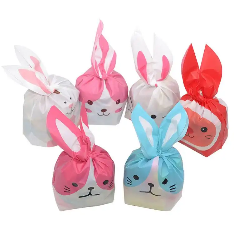 Cartoon Cute Rabbit Long Ear Bunny Biscuit Biscuit Packaging Bag Gift Bags