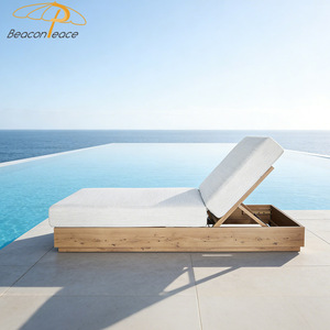 Transferencia térmica de aluminio Camas de sol Muebles de exterior Resort Villa Terraza Sofá plegable Piscina al aire libre Chaise Lounge Chair - Product Image 3