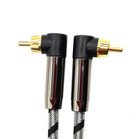 Câble RCA 90 degrés vers RCA 90 degrés Câble de caisson de basses Câble audio coaxial numérique pour Home cinéma, barre de son, TV, PS4 Xbox