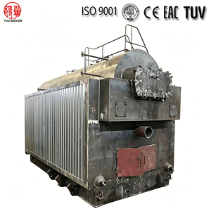 Chaudière à vapeur industrielle horizontale automatique à faible teneur en solides, série DZH, pour bois de chauffage, charbon, biomasse, granulés de bois, haute efficacité - Product Image 1