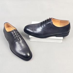Chaussures pour hommes en cuir véritable à lacets, bout rond, respirantes, absorbant la transpiration, doublure en cuir de vachette, vente chaude transfrontalière d'été - Product Image 2