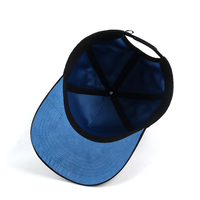 Casquette de baseball unisexe en satin Oxford à 5 panneaux avec logo brodé 3D personnalisé et bord incurvé, style Old English, vente en gros