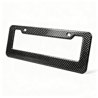 Cadre de plaque d'immatriculation en fibre de carbone résistant aux intempéries, anti-rouille, anti-décoloration, accessoire de modification de voiture de luxe, certifié CE